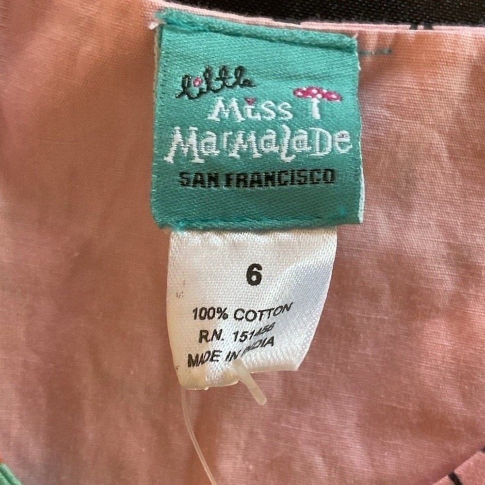 Little Miss Marmalade Girls Size 6 Cotton Mixed Print Handbag Floral Dress NWT - Picture 5 of 11